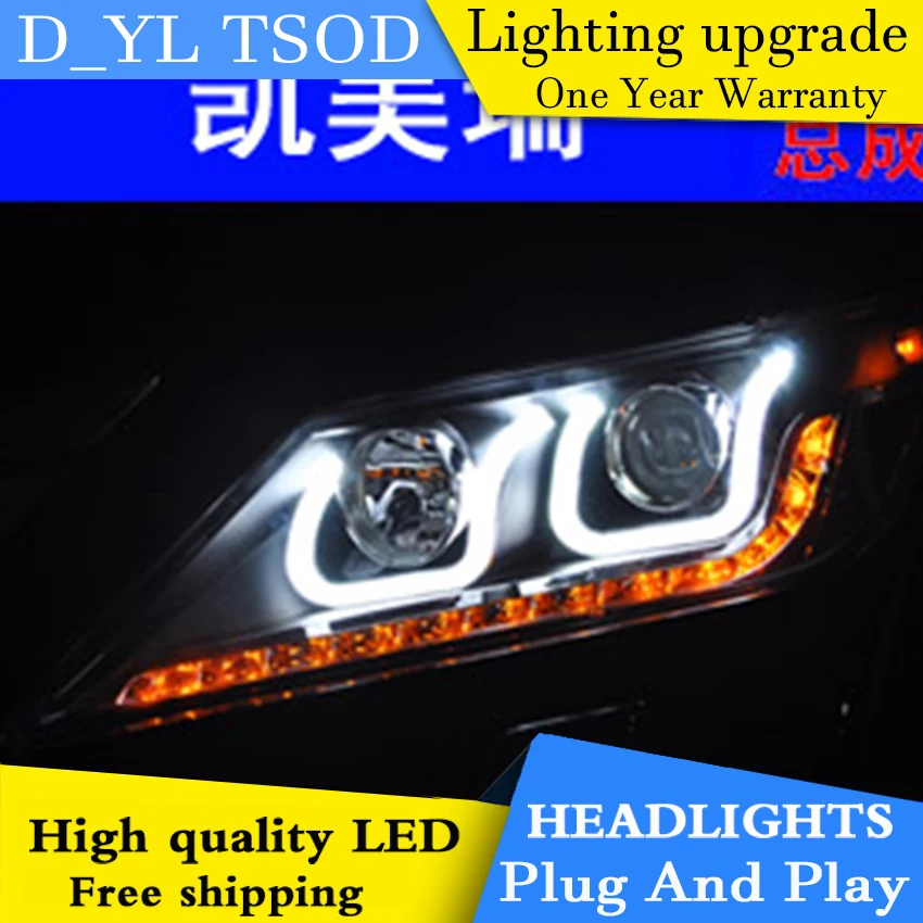 D_YL Car Styling for Toyota Camry Headlights 2012-2014 LED Headlight DRL Lens Double Beam H7 HID Xenon bi xenon lens | Автомобили и