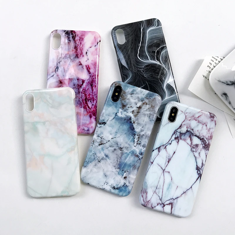AXBETY для iPhone XS Max/XR 7 Plus 8 6s 6 Мода красочные Мрамор Мягкий силиконовый чехол телефона