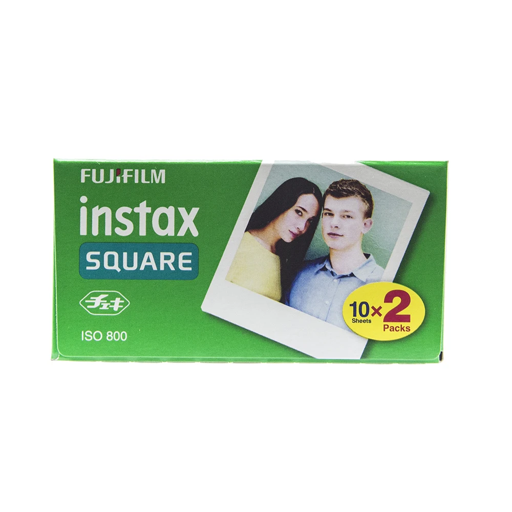 20 листов Fujifilm Instax SQ20 квадратный двойной пакет пленка белый край фотобумага для