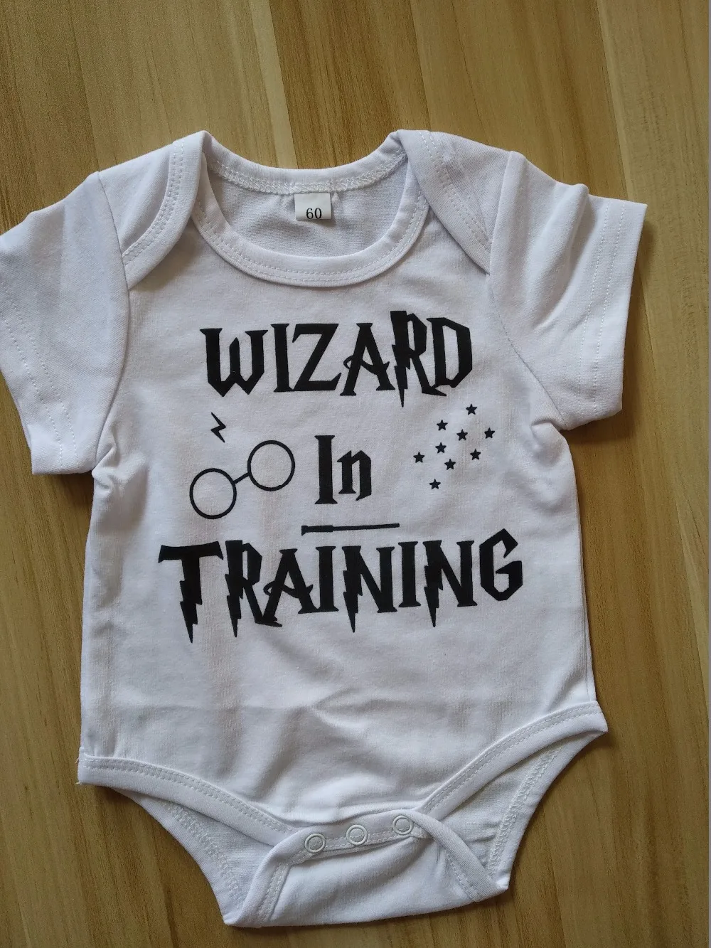 Infant Baby Clothing Set 2019 Summer 3PCS Sets Wizard In Training Romper+ Stripe Pants+Hat Newborn Outfits | Детская одежда и
