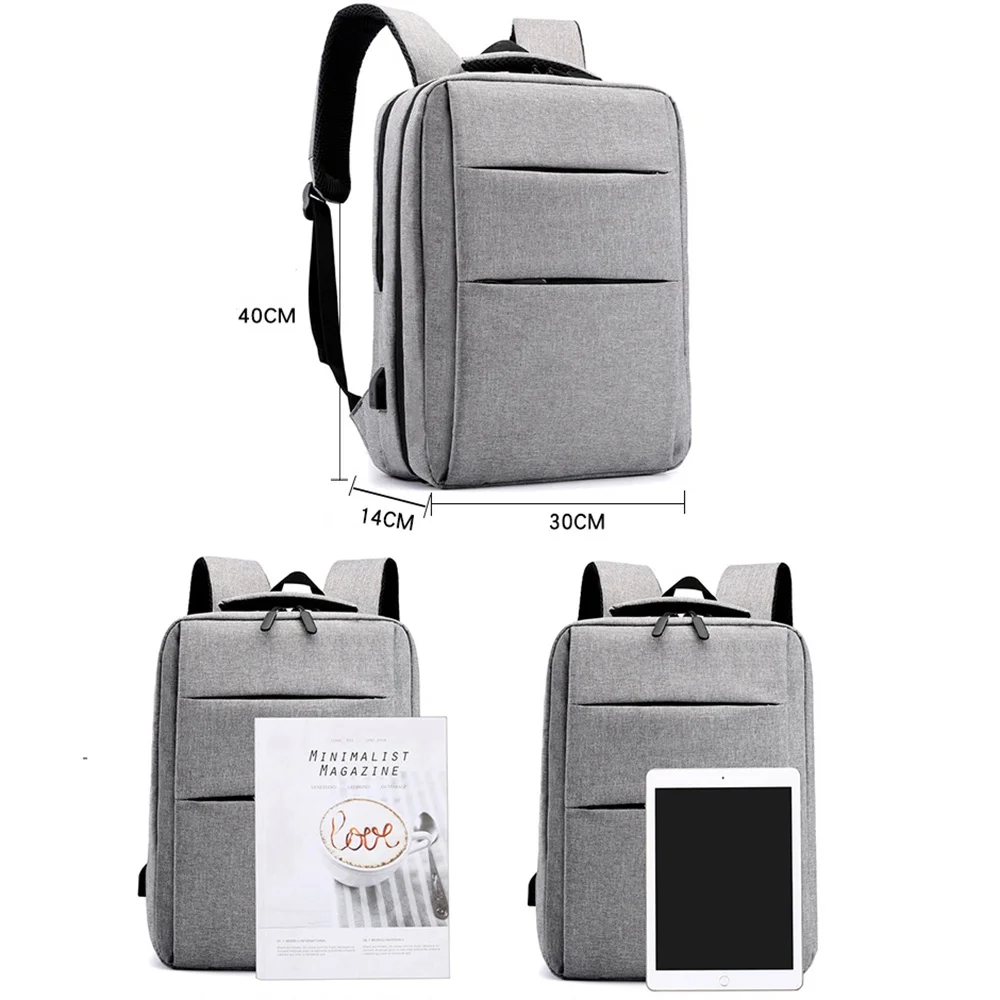 HeloFrn 2019 Fashion Men Backpack For 15.6 Laptop Bagpack USB Charg Large Capacity Male Travel Mochila Gray Black | Багаж и сумки