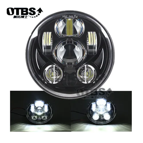 45W Black 5,7" светодиодные фары 5 3/4 дюймов проектор мото фары для harley sportster Dyna, Softail, супер Glide мотоцикл фары DRL - Цвет: 45W Black