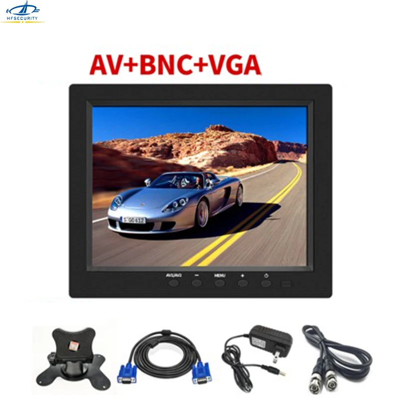 Монитор видеонаблюдения 8 дюймов 800*480P BNC AV экран VGA PAL NTSC монитор дисплей заднего
