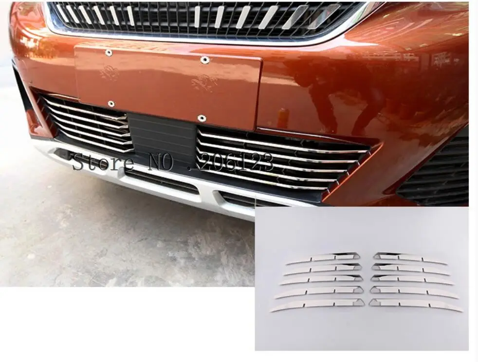 Для peugeot 3008GT 3008 17 18 /5008GT нержавеющая Передняя решетка решетки Нижняя отделка полосы 26 шт