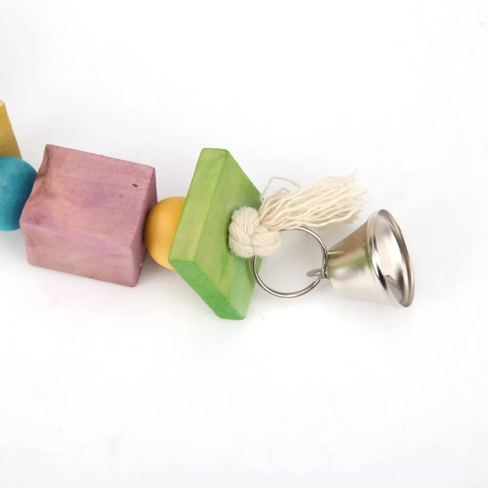 Разноцветные деревянные игрушки в виде попугаев стоячие для жевания Подвесные