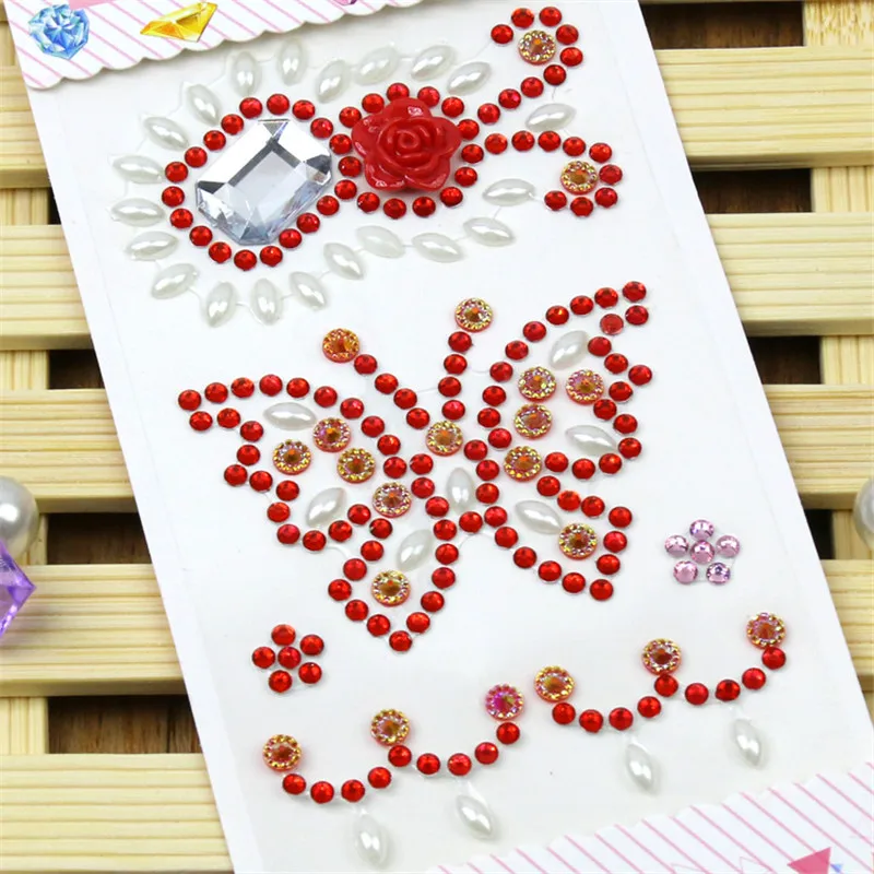 Child Cartoon Sticker DIY Mobile Acrylic Flat Paste Decoration Adhesive Scrap Bags Nails Drill Accessories | Дом и сад