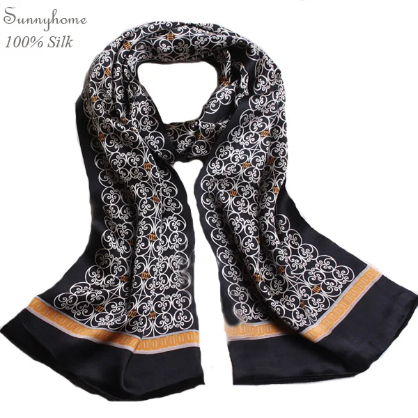 Двухслойный 100% чистый шелк клетчатый шарф мужская шаль зимняя мода британский