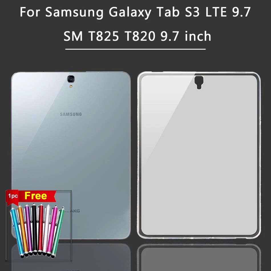 Мягкий силиконовый чехол подставка для Samsung Galaxy Tab S3 LTE T825 T820 9 7 дюйма Ультратонкий
