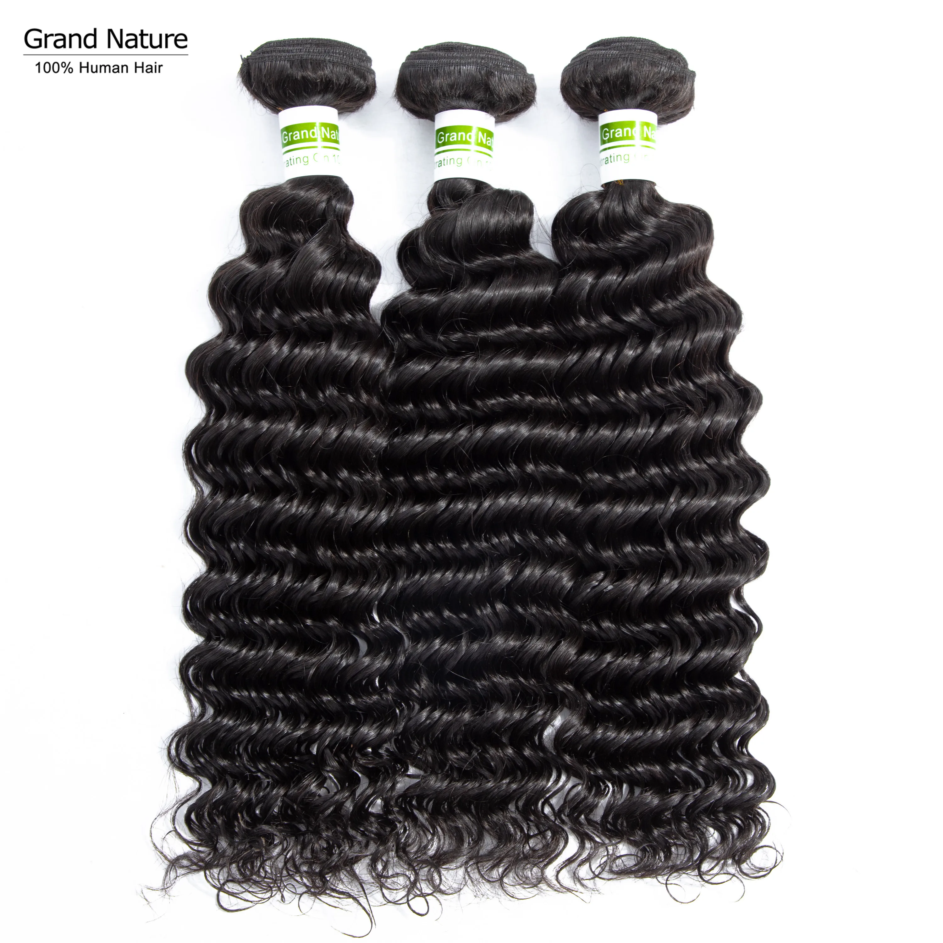 Бразильские волосы переплетения пучок s глубокая волна вьющиеся человеческие 3/4