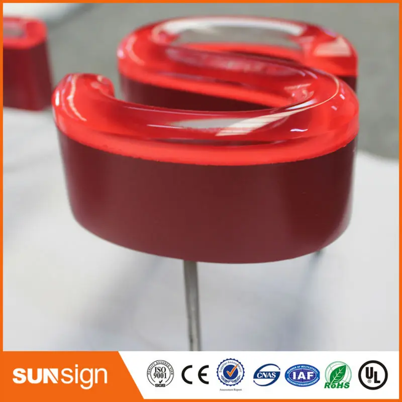 Высокая яркость акриловый магазин Передняя вывеска светодиодная акриловая