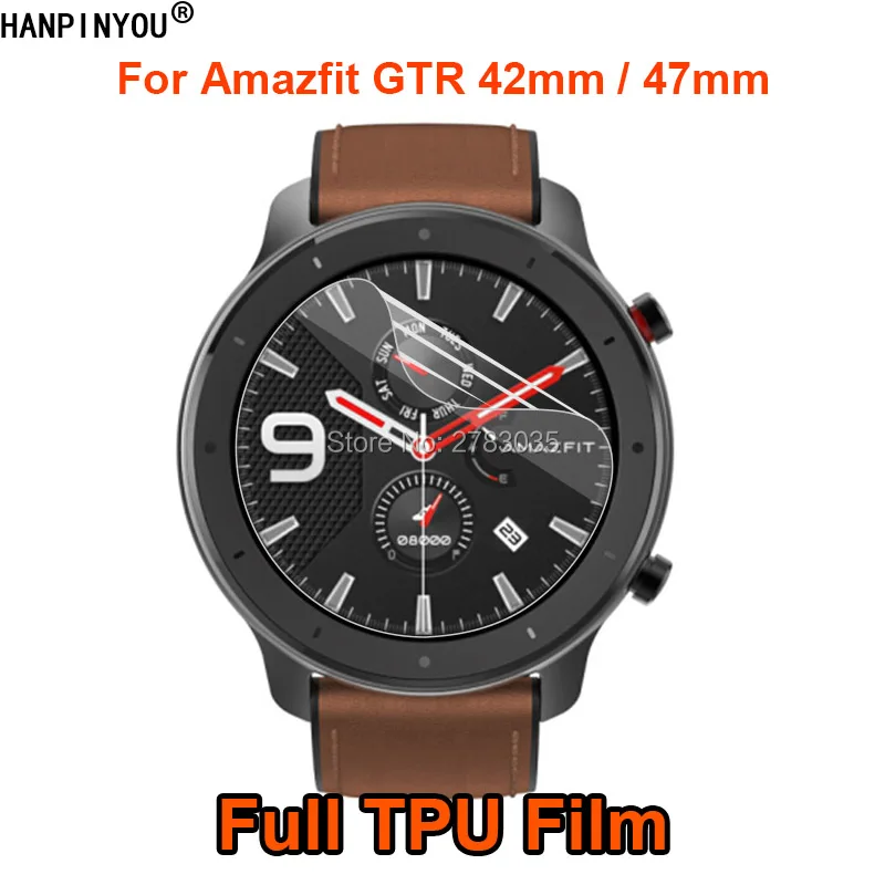 Для умных часов Xiaomi Huami Amazfit GTR 2 eSIM 2e 42 мм/47 мм мягкая ТПУ пленка с полным покрытием