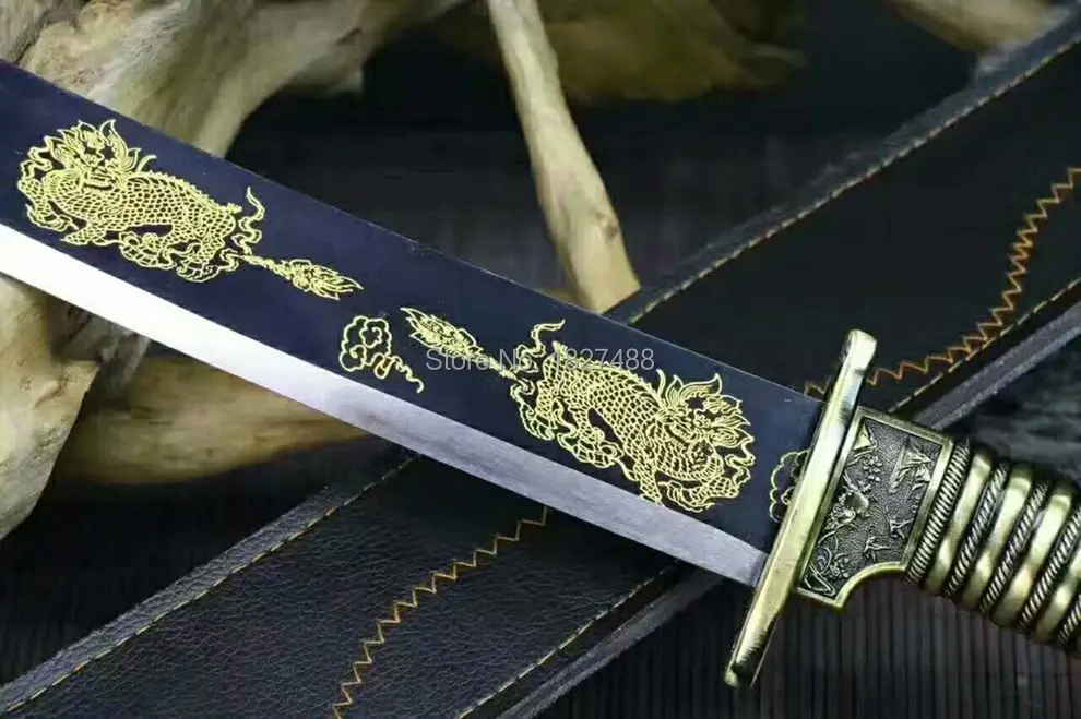 Ручная работа 1095 лезвие из высокоуглеродистой стали Острый китайский KungFu Broadsword