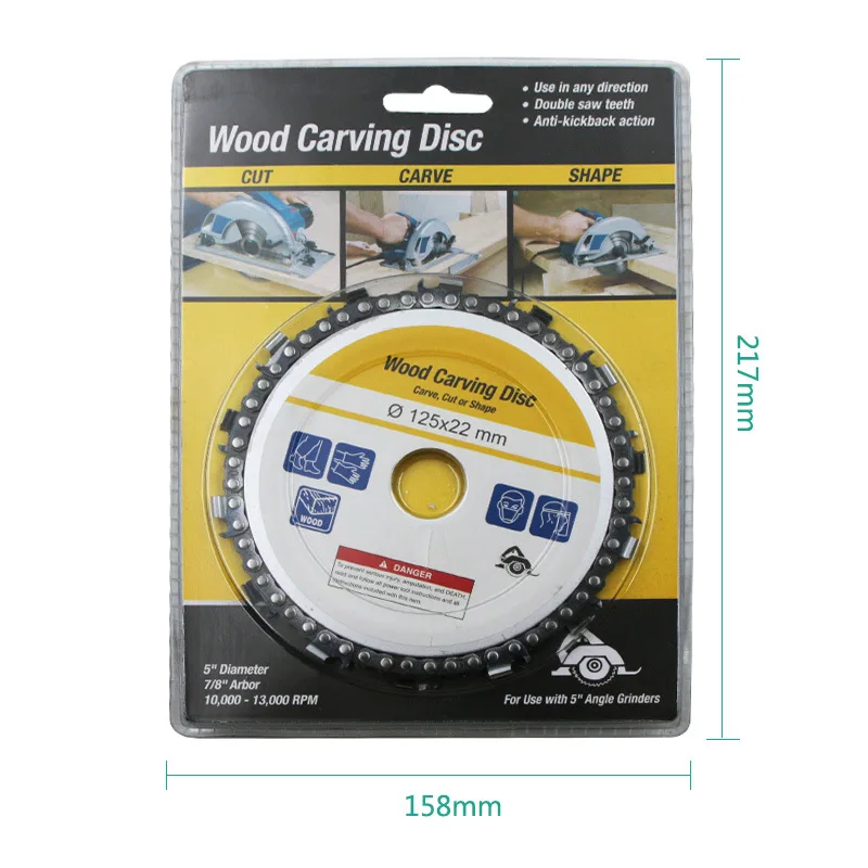 Высокое качество 5 дюймов угловая шлифовальная машина цепи диск дробилка для