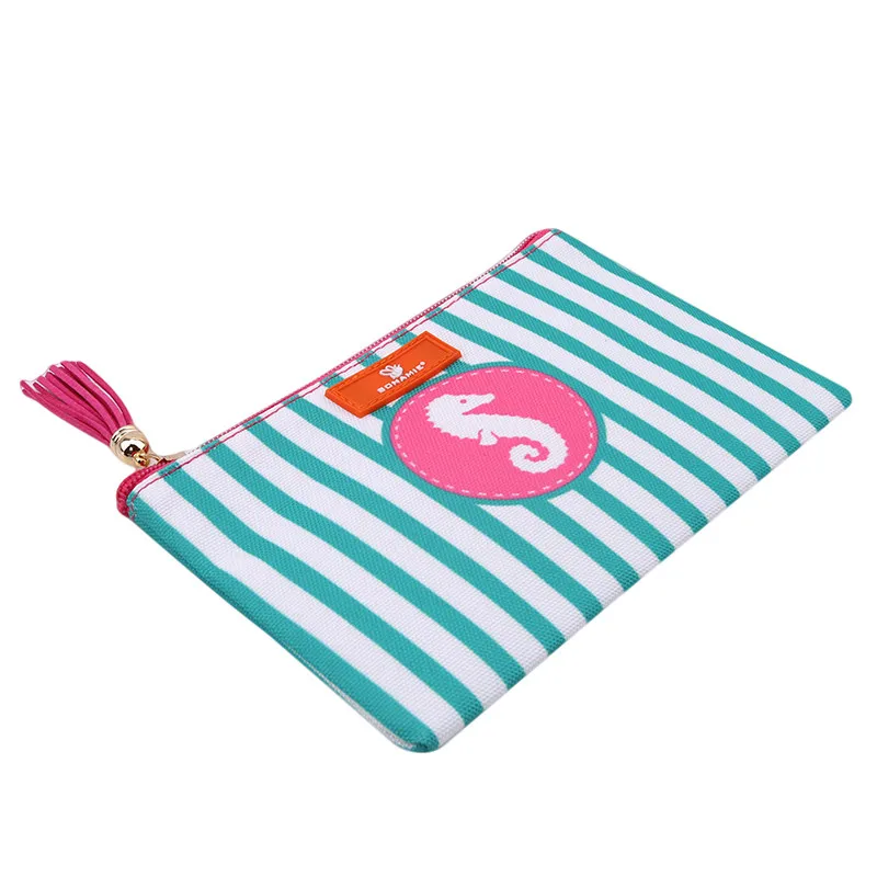 2019 простой кошелек в полоску с нулевым принтом детский клатч Женский на молнии