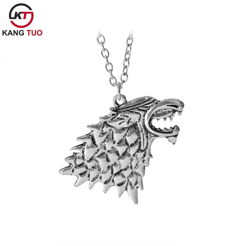 Ожерелье с подвеской в виде головы волка из фильма винтажное антикварное мужское