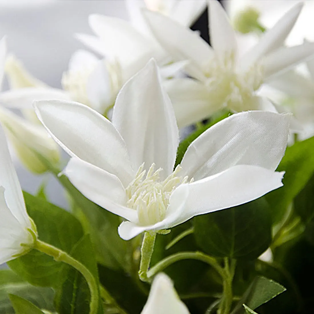 Лучшие три ветви Clematis Florida Thunb яркий завод искусственных цветов украшения дома и сада 69 см подарок