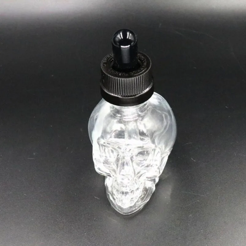 100 шт. 30 мл стеклянная капельница с черепом прозрачная бутылка для электронного