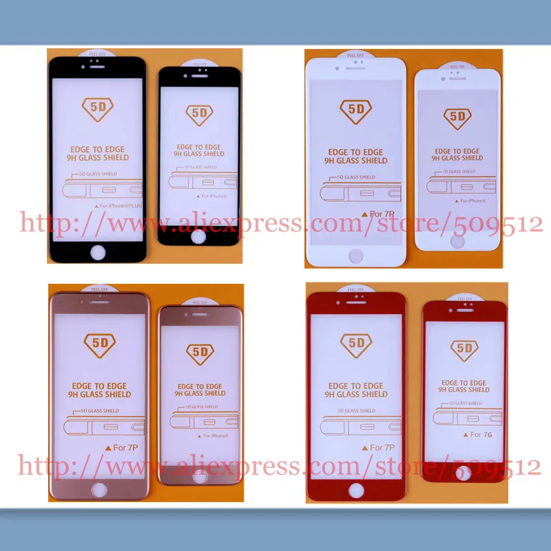 Защитное стекло 9H 5D для iphone 8/6/7/6s/8 plus 20 шт.|glass film|tempered glass screen protectorglass protector |