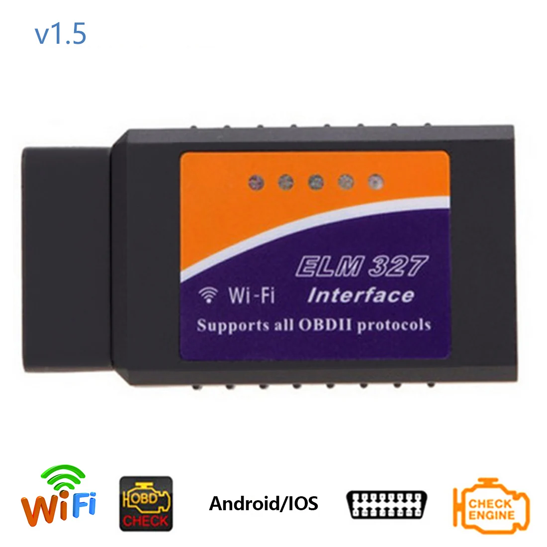 Автомобильный сканер dewtreetали Elm327 Wifi OBD2 V1.5 диагностический инструмент OBD подходит