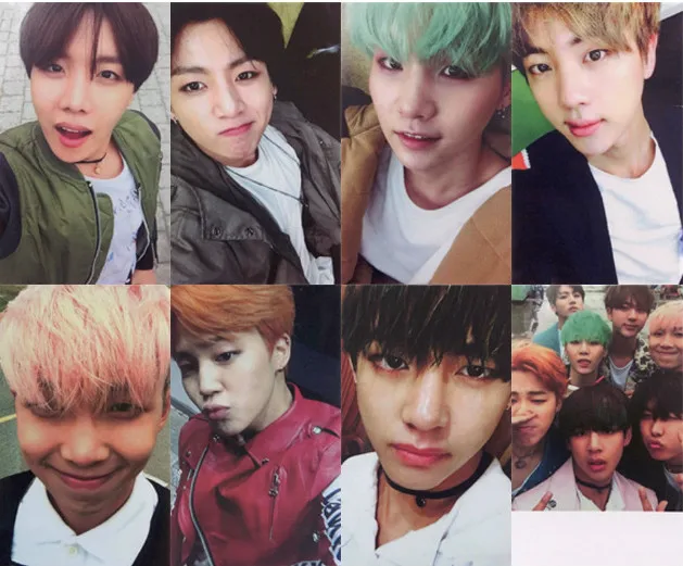 Kpop фото плакат альбом открытка карта 8 карт k-pop Bangtan boys jin suga персональная подписка
