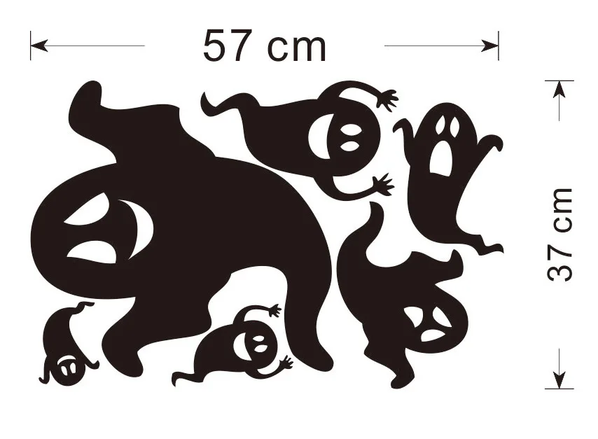 New Arrival ghost Sticker Decal Removable Halloween Festival Decor Black DIY Poster Wallpaper Party Home Decoration | Дом и сад
