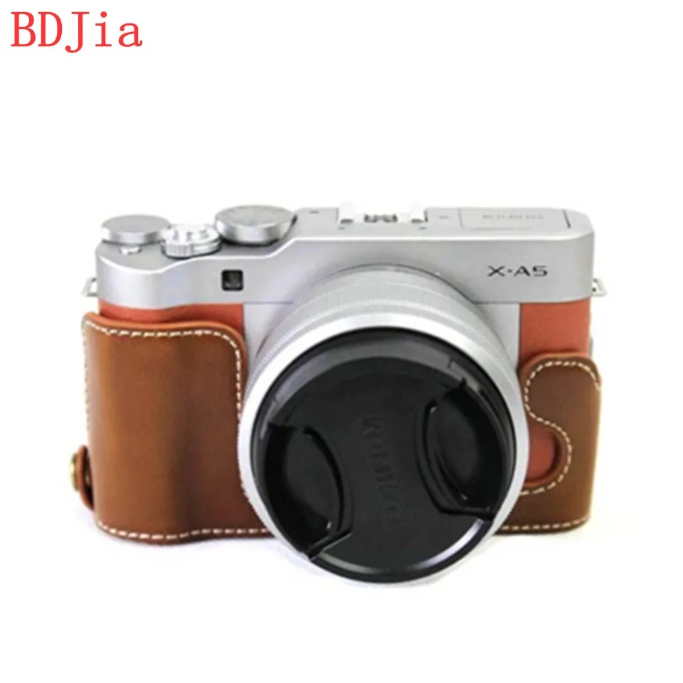 Модная сумка для камеры чехол Fujifilm XA7 XA20 XA5 XA10 XA3 из искусственной кожи половинный