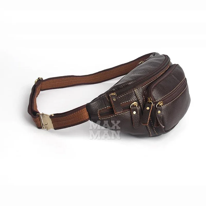 Поясная Сумка из натуральной кожи Мужская винтажная Повседневная сумка на