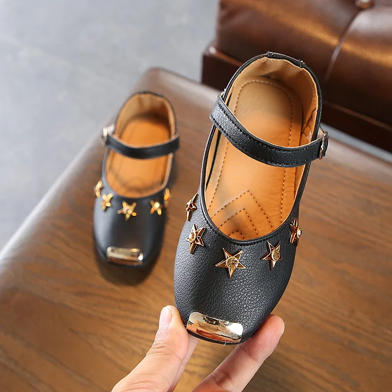 Детская кожаная обувь осень 2019 г. Новая корейская пятизвездная принцессы
