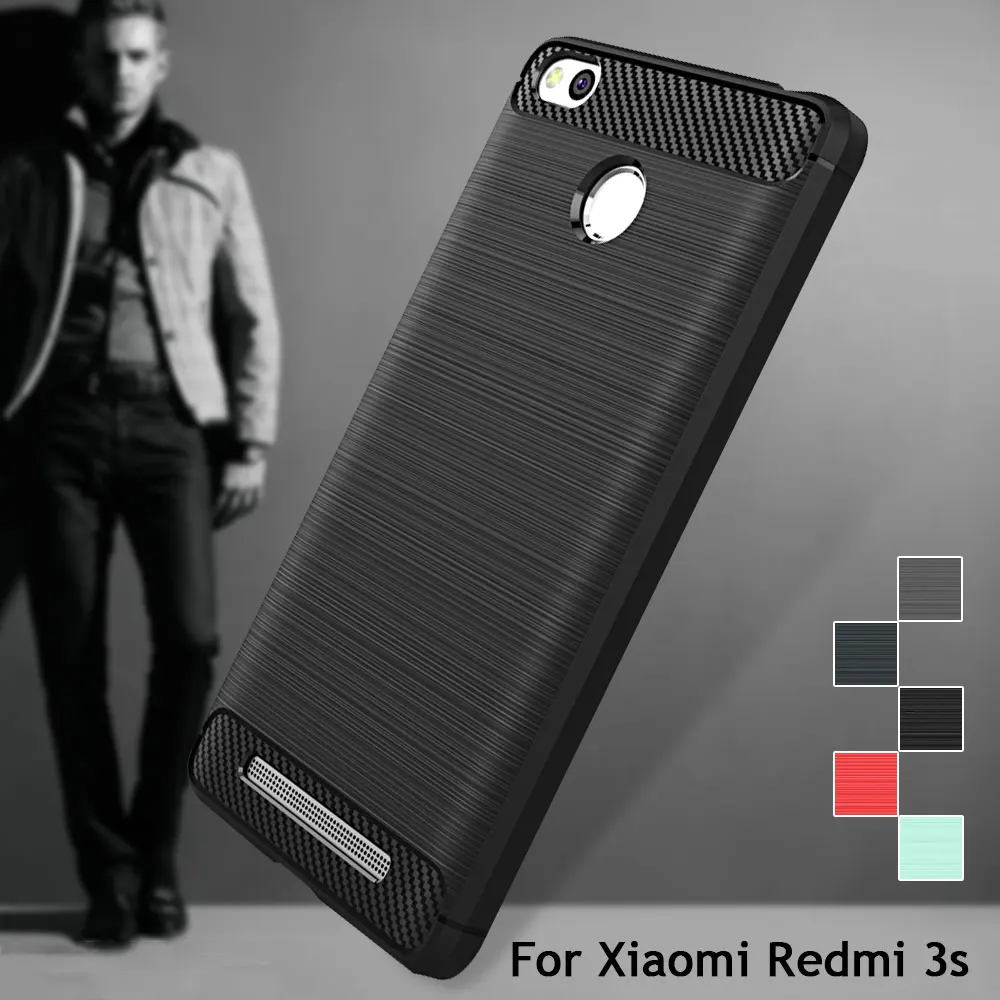 Чехол для Xiaomi Redmi 3s 3 Pro чехол из углеродного волокна матовый ТПУ чехлы смартфонов |