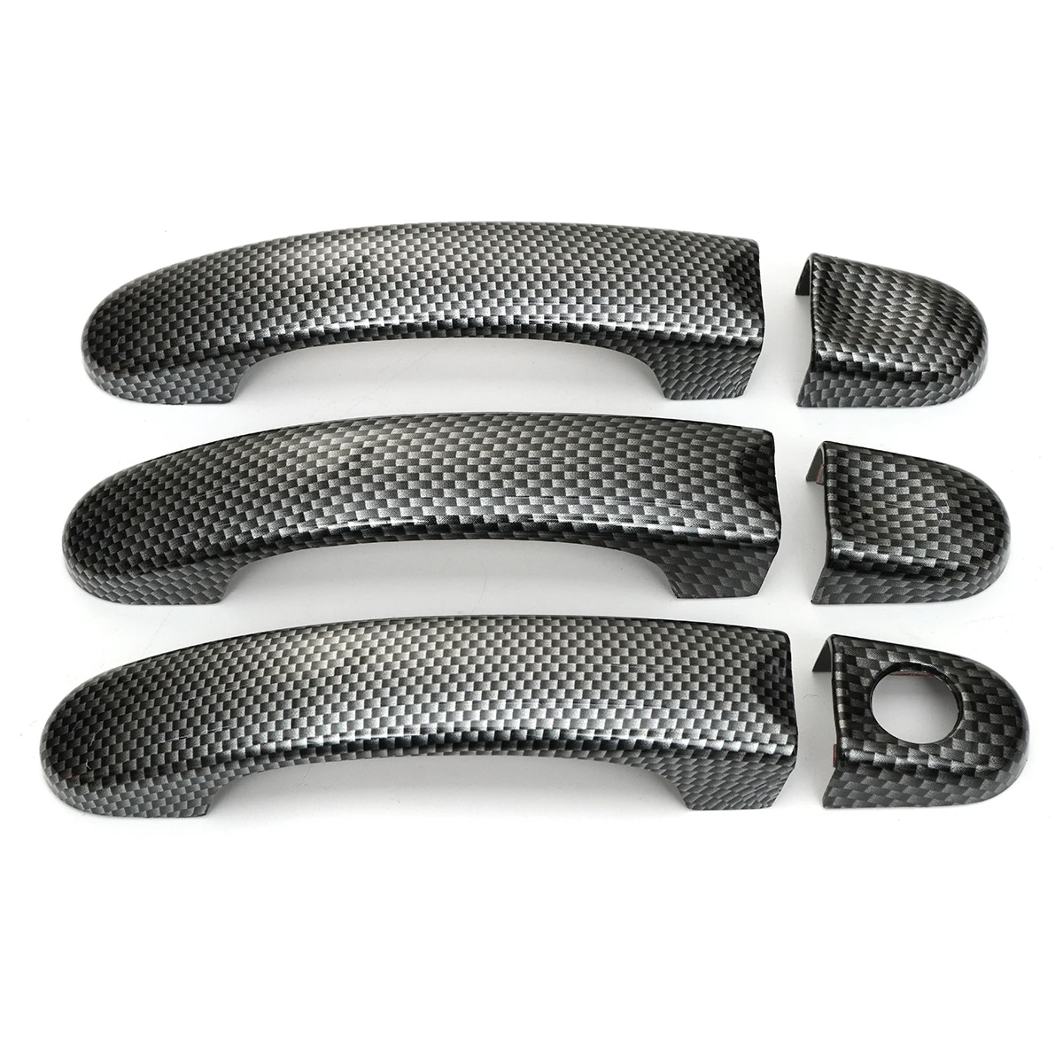 6pcs 3 Door CARBON 8 различных стилей 1 комплект дверные ручки крышки Накладка для VW TRANSPORTER для T5 2003 2004- для T6-up для CADDY VAN 2004 - Цвет: 6pcs 3 Door CARBON