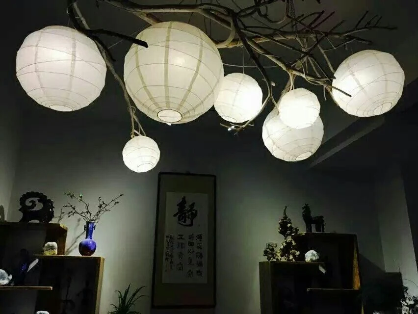 Круглые бумажные фонарики в китайском стиле фонари для свадьбы вечеринки
