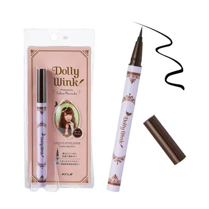Koji Dolly Wink жидкая подводка для глаз, темно-черный и темно-коричневый - Цвет: Dark Brown