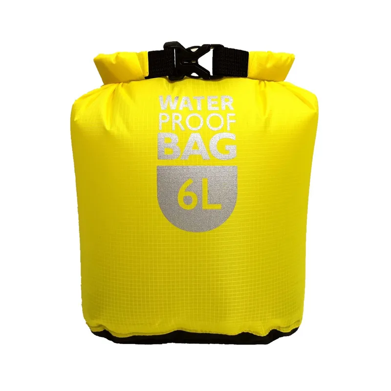 Yellow 6L 6/12/24L Водонепроницаемый сухой мешок пакет мешок для рафтинга плавания Каякинг водного плавающий парусный спорт каноэ гребля на водонепроницаемость - Цвет: Yellow 6L