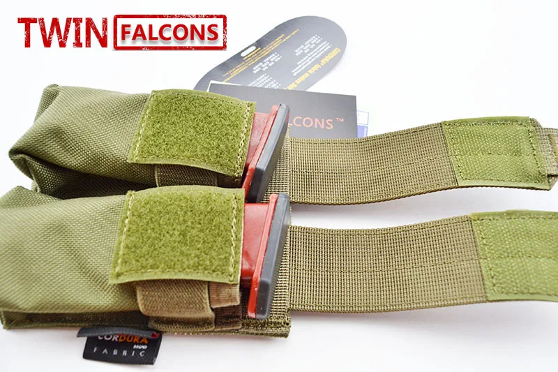 Cordura 1000D Тактический Molle Чехол Двойной Пистолет маг журнал закрыть кобура Открытый страйкбол боевой военный 9 мм TW-M006