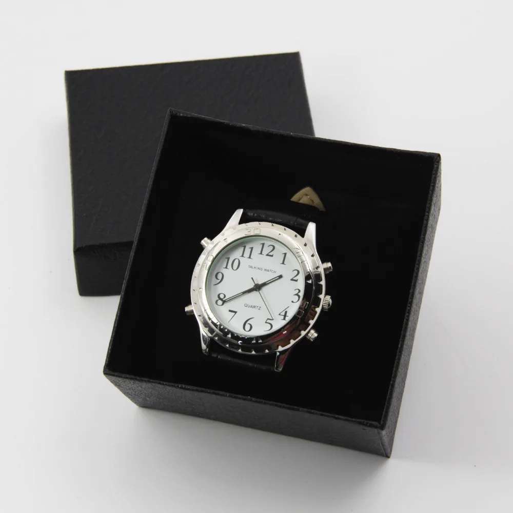 2018 высококачественные английские говорящие часы из нержавеющей стали для слепых