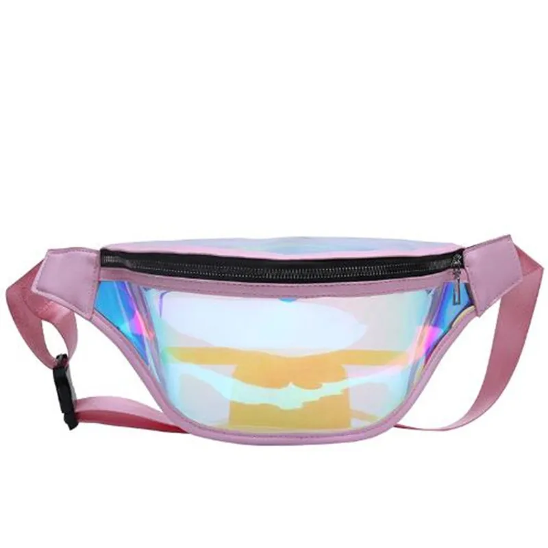 2019 ПВХ водонепроницаемая прозрачная поясная сумка панк голографическая