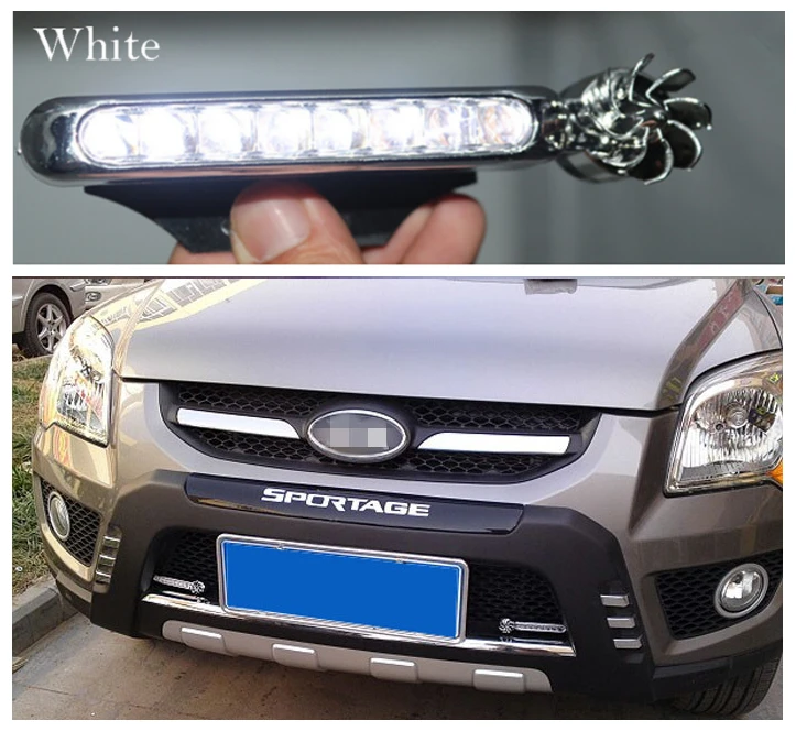 2 шт. светодиоды ветер powered фары автомобиля с вращения вентилятора для Land Rover Discovery