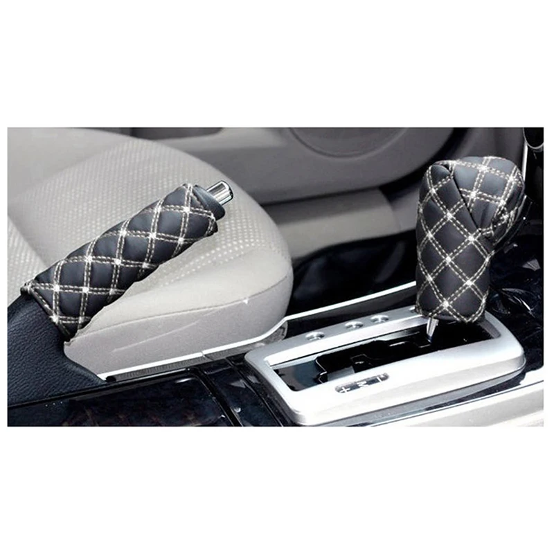 Кожаный чехол из искусственной кожи для скоростного рычага и ручного тормоза