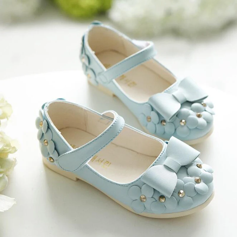 Girls 2019 new children tendon flowers princess shoes bow flat round baby single casual free shipping#1 | Детская одежда и обувь