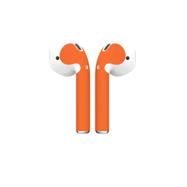Тонкая кожа Наклейка для Apple Airpods Air Pods наушники наклейка Наушники Аксессуары - Цвет: Orange