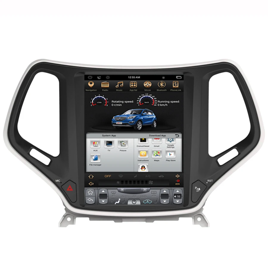 Tesla Style 10 4 &quotAndroid 8 1 для JEEP TRAILHAWK 2016 с четырехъядерным автомобильным