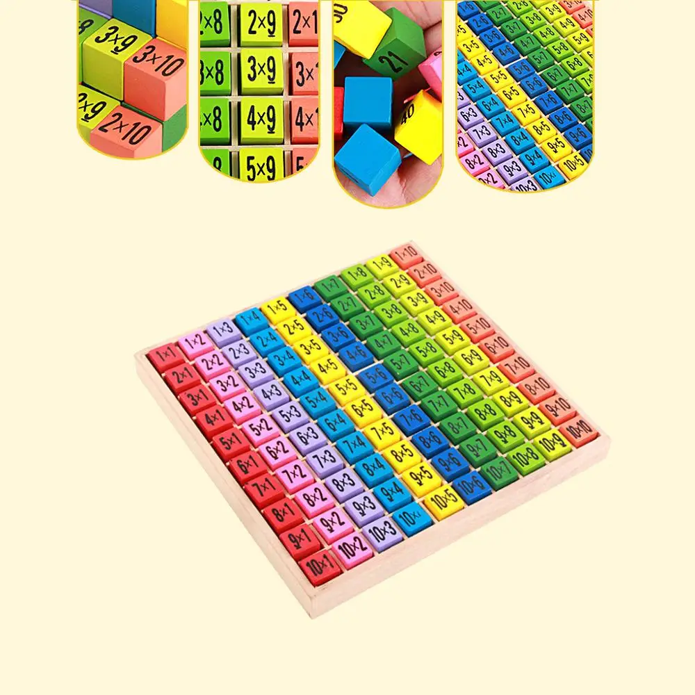 Деревянный стол для умножения набор игрушек Детский развивающий инструмент