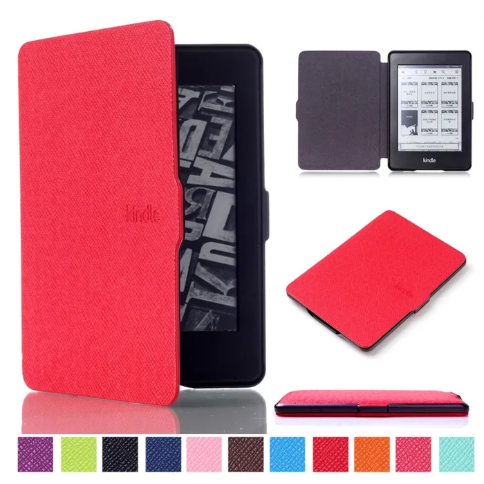 Чехол Slimshell с магнитной застежкой для Kindle Paperwhite для всех поколения до для Amazon Kindle Paperwhite 3 Чехол - Цвет: Красный