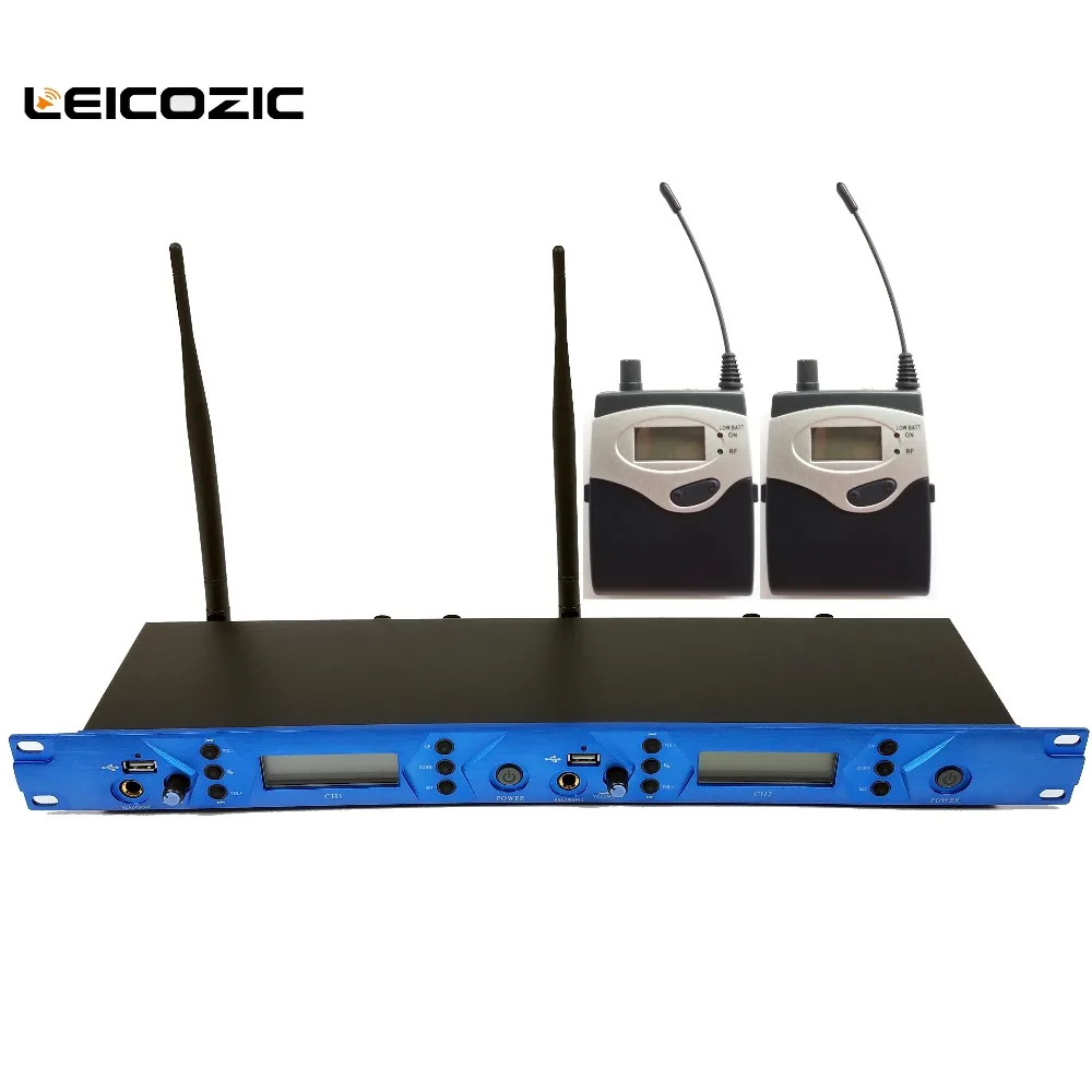 Leicozic BK5102 2 приемника 1 передатчик двухканальный в ухо монитор система