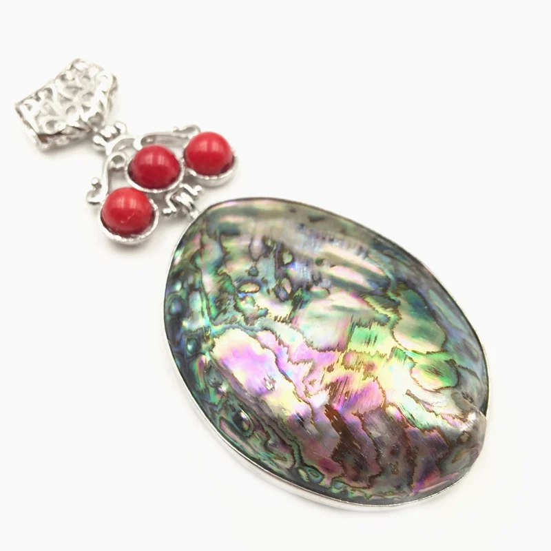 

Модный эффектный женский кулон в виде раковины абалона, амулеты из натуральных ракушек, подвески для ювелирных изделий в поисках 39x50 мм, акс...