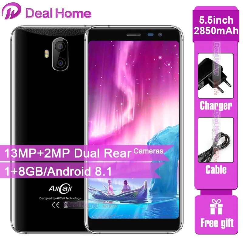 Новый Allcall RIO X 3g смартфон 5 &quot2850 мАч 1 ГБ оперативная память 8 Встроенная 13MP + 5MP