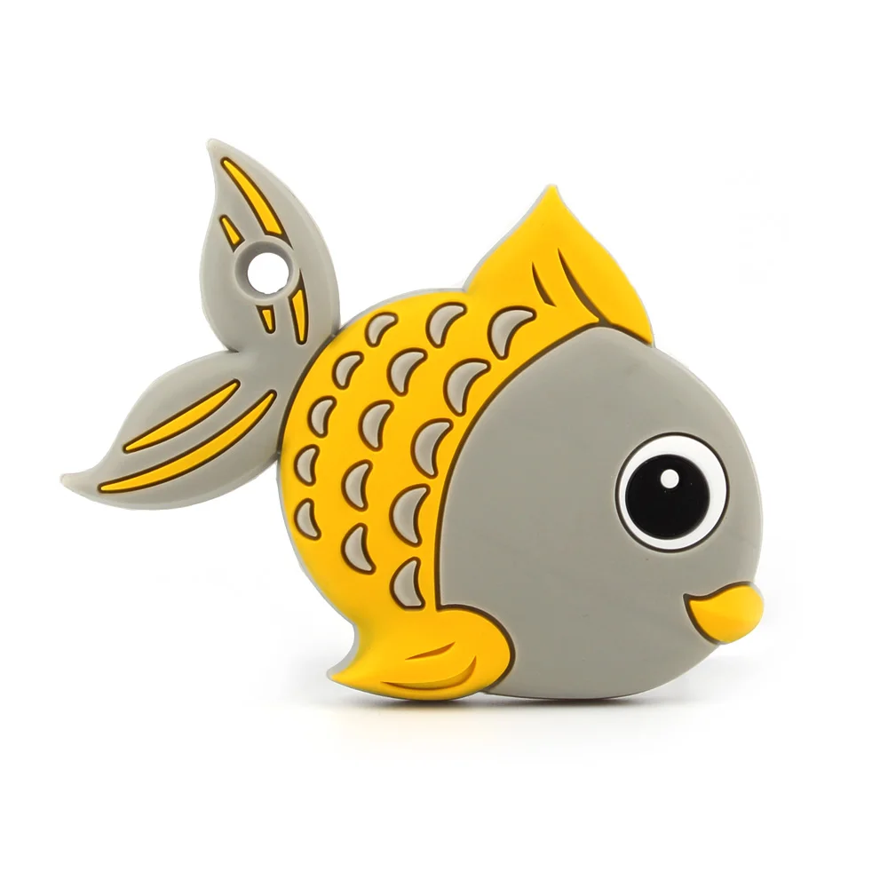 14 TYRY. HU 1 шт. Силиконовые Прорезыватели BPA Free Mordedor Fish игрушки Детские Силиконовые для Прорезывание Зубов Бусины жевательные подвески для новорожденного ожерелья подвески - Цвет: 14