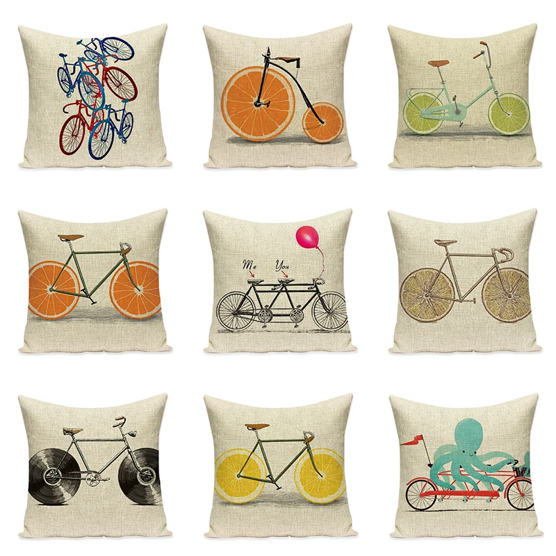 Наволочка для велосипедной подушки льняная декоративная наволочка аксессуары
