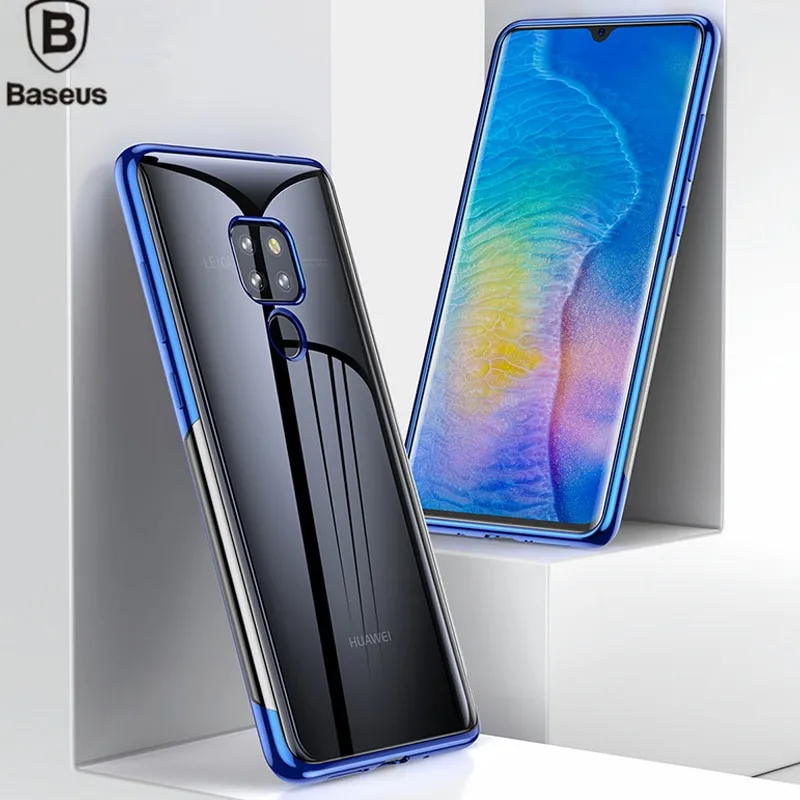 Роскошный чехол Baseus для huawei Коврики 20 Pro Чехол тонкий ультра гальваническим