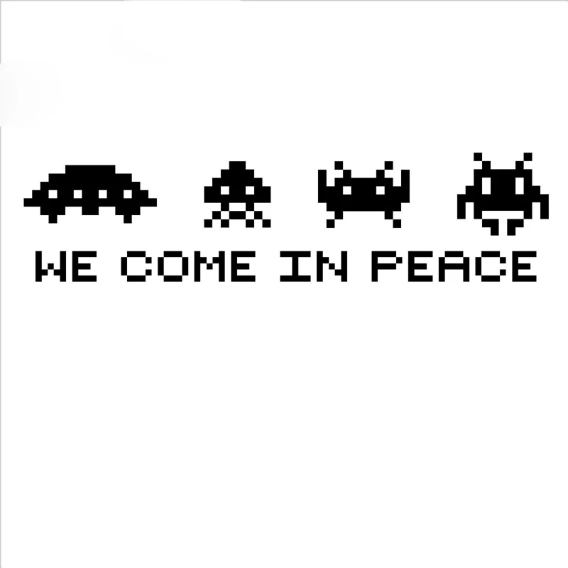 SPACE INVADERS настенное искусство Мы пришли в мир ретро виниловая наклейка на стену